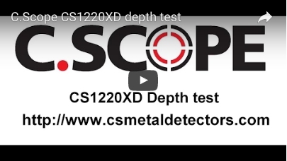 C.SCOPE CS1220XD Metal Detector depth test