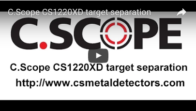 C.SCOPE CS1220XD Metal Detector target separation