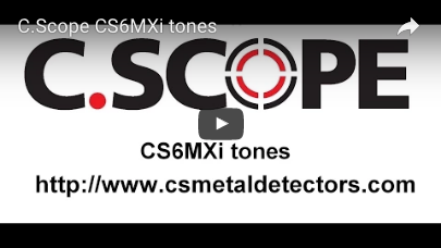 C.SCOPE CS6MXi Metal Detector tones video