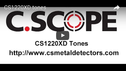 C.SCOPE CS1220XD Metal Detector tones